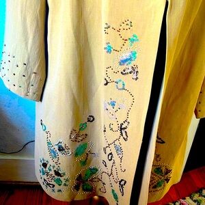 #Silk linen Beaded coat